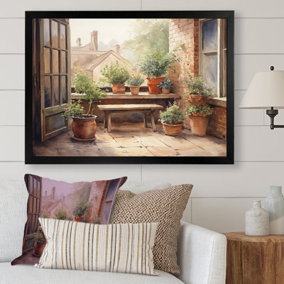 Runald Cottage Balcony Garden III On Canvas Print