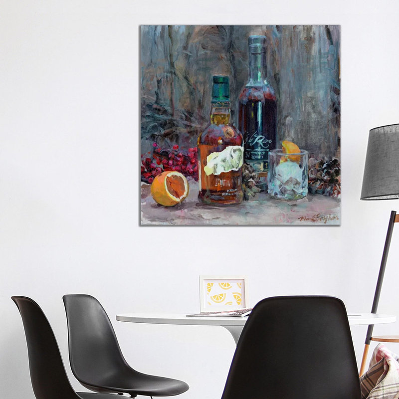 Bourbon dans les bois - reproduction d'art murale - toile tendue, 37 po x 37 po, Toile tendue avec châssis, Sans cadre