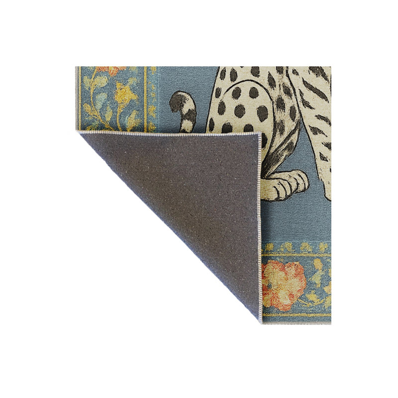 Tapis gris tissé à imprimé tigre Mosso, 3'11" x 5'11"