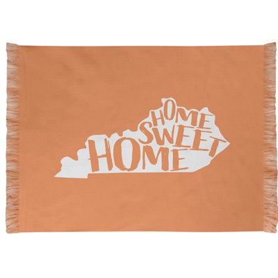 Home Sweet Kentucky Orange Area Rug