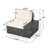 Ensemble de conversation modulaire en rotin 6 pièces avec coussins Guston-780325633