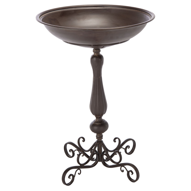 Orian Bird Bath, Rustic Brown