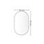 Miroir mural 40 po x 30 po en aluminium noir pour chambre à coucher et salle de bain, aluminium de haute qualité, image claire, miroir de salle de bain ovale 30x40 à fixation à 360 degrés, réflexion, cadre rouillé, fixation, installation sécuritaire-1161787360