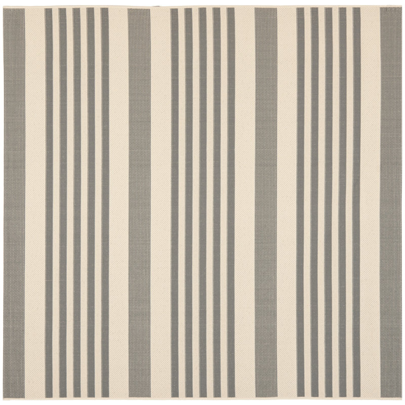 Tapis d'intérieur / extérieur à rayures Pontianak Performance, Carré 4 pi
