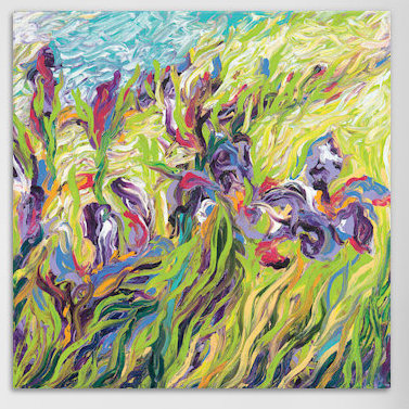 «Iris Scott» par Iris Scott - reproduction d'art sur toile, H 37 po x l 37 po x P 1,5 po, Toile avec cadre noir, Pas de tapis