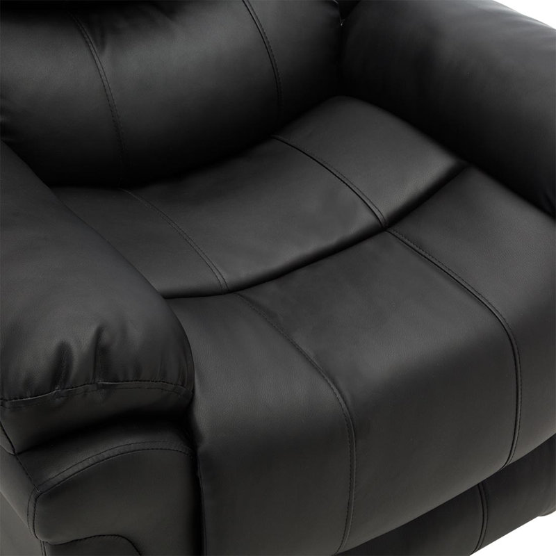 97cm Wide Lift Assist Standard Recliner, Black, Dual Motor Lift Assist
