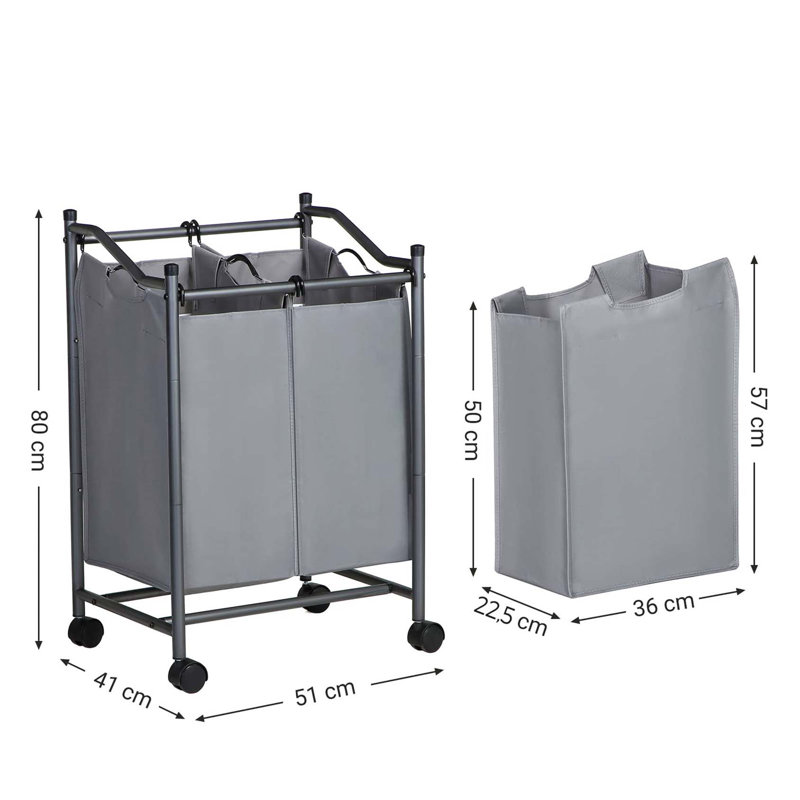 Bhargava Rolling Laundry Sorter with Handles