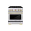 ZLINE Autograph 36" Paramount Dual Fuel Range w/ 6 Burners & Champagne Bronze Accents (SDRZ-36-CB)-1091892190-1091892203-1091892221