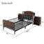 Metal Twin Bed Frame With Upholstered And Storage Headboard, Pull Out Shelves, Low - Profile Design, Black Size Platform Led , Shelves All Round Guardrails,-129957183