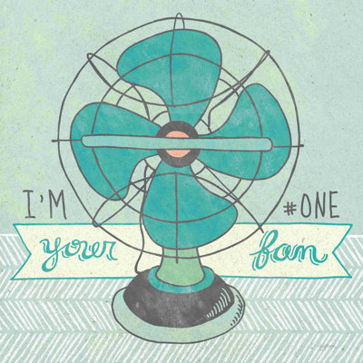 " Retro Fan Gray " by Mary Urban