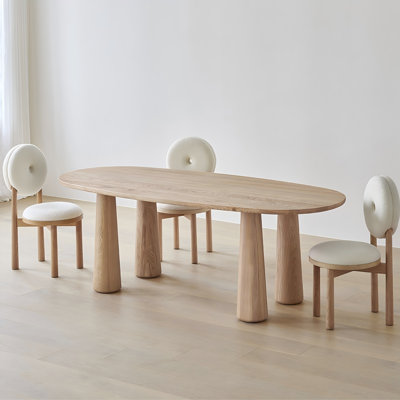 Oval Solid Wood Dining Table