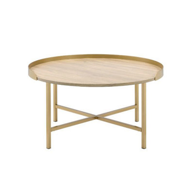Tray Style Top Round Coffee Table