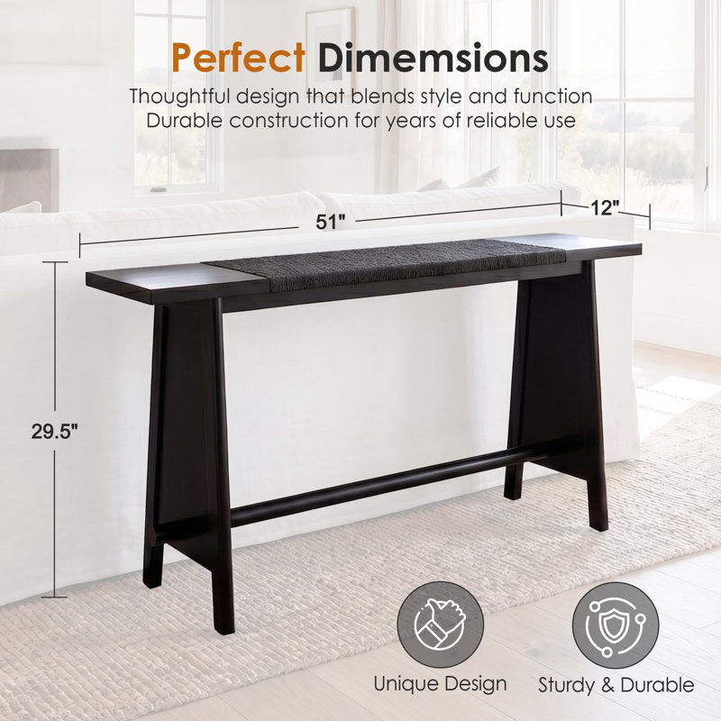 Table basse de style champêtre pour salon, Black