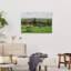 Hillside Of Vesinet, Yvelines, 1871 Impressionist Abstract Contemporary Cow Animal Landscape Wall Art Print by Camille Pissarro - Wrapped Canvas Print-2136238340