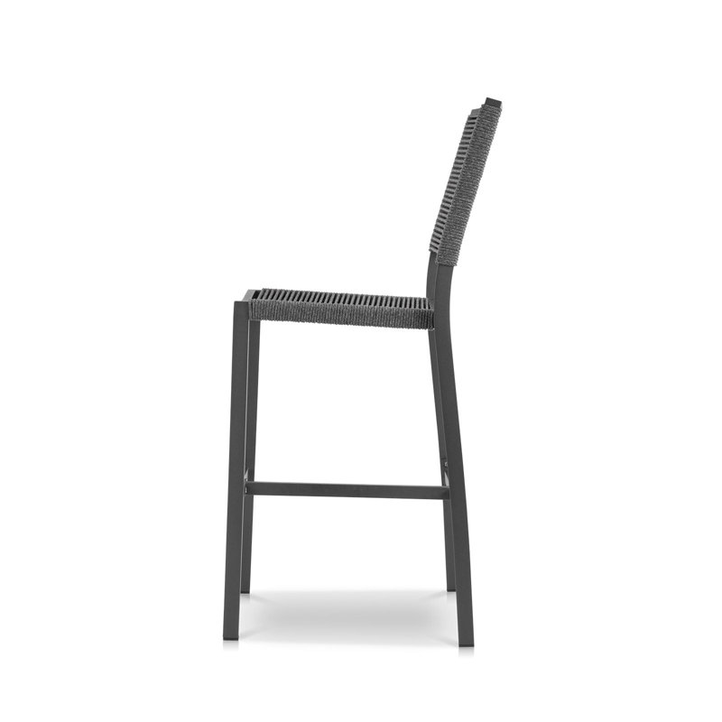Fiji Outdoor Bar Stool, Tex Gray, Charcoal