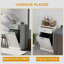 Porte-poubelle de cuisine autoportant inclinable pour cuisine, bois-1409986141