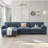 ?L-Shaped Modular Sectional Sofa, 4-Seat Chenille Couch with 31.5" Wide Seats, USB/Type-C Charger & Storage Ottoman?-1274727347