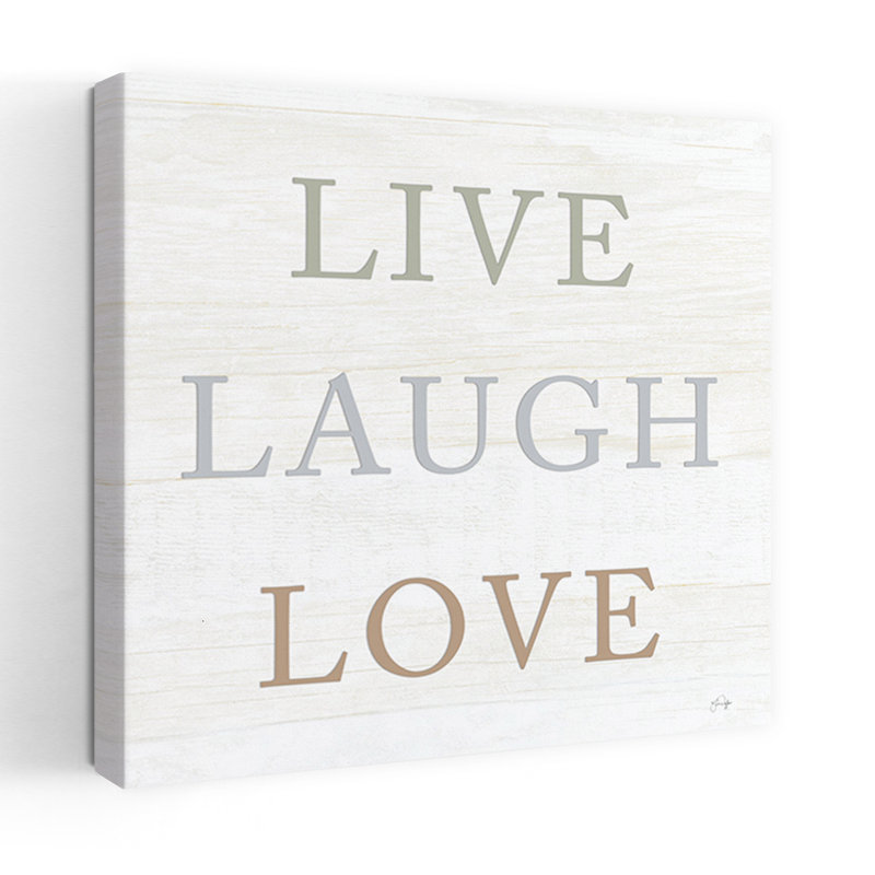 Art contemporain abstrait «Live Laugh Love», H 18 po x l 18 po