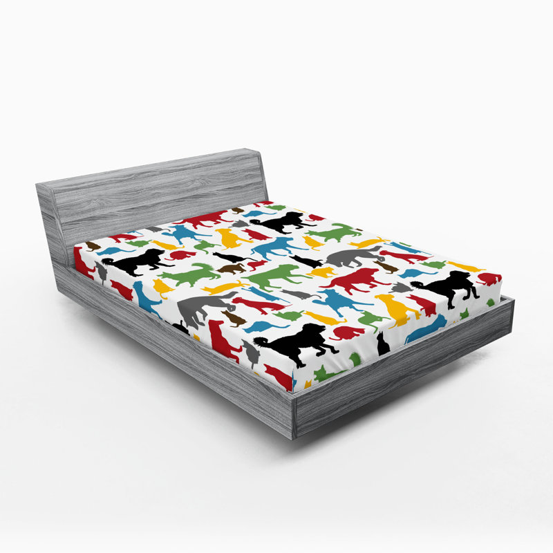 Multicolore drap-housse Ambesonne, Drap-housse de taille double