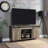 TV Stand Grey Washed with 2 Sliding Barn Doors, Fits 60-Inch TV | Farmhouse | Wood+Metal