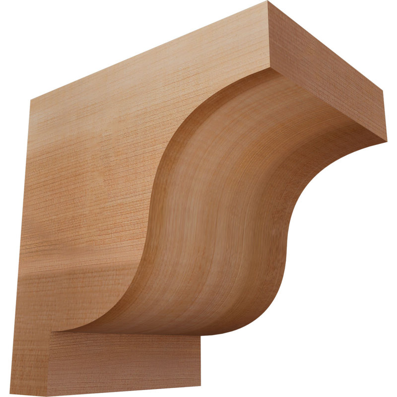 Newport Corbel, H 8 po x l 5,5 po x P 8 po, Cèdre rouge, Lisse