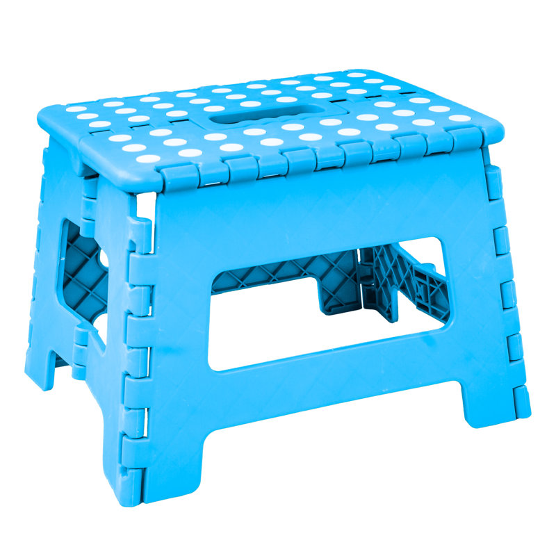 Escabeau Odacia robuste avec surface de préhension, Bleu