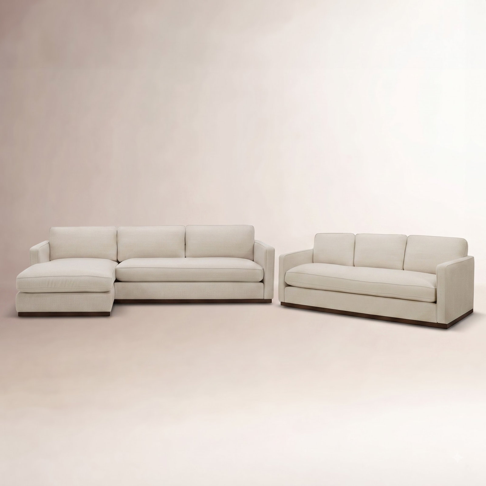 Bobbi 3-Piece Linen Living Room Set, Effie Linen