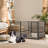 Dog Crate And Side Table, Middle Size,Oak