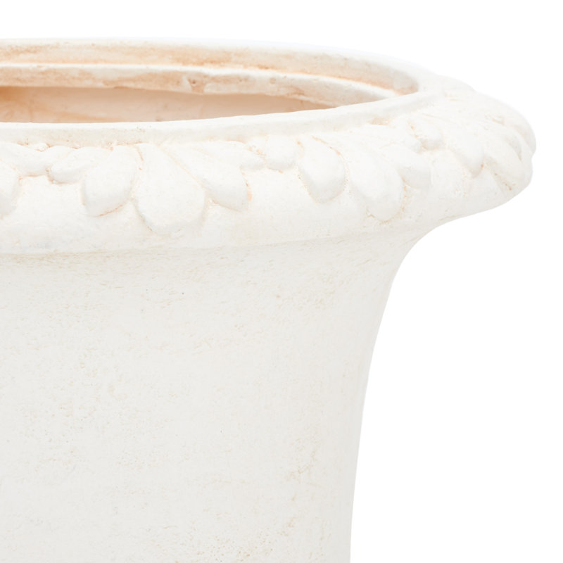Copacabana 19.7" H Magnesium Oxide Urn Planter, Off-White