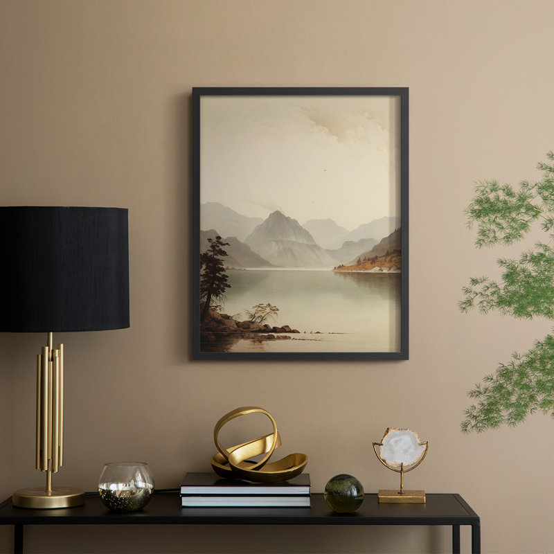Reproduction encadrée vintage en bois massif XXXIII, Noir, noir, noir, noir, H 21 po x l 17 po