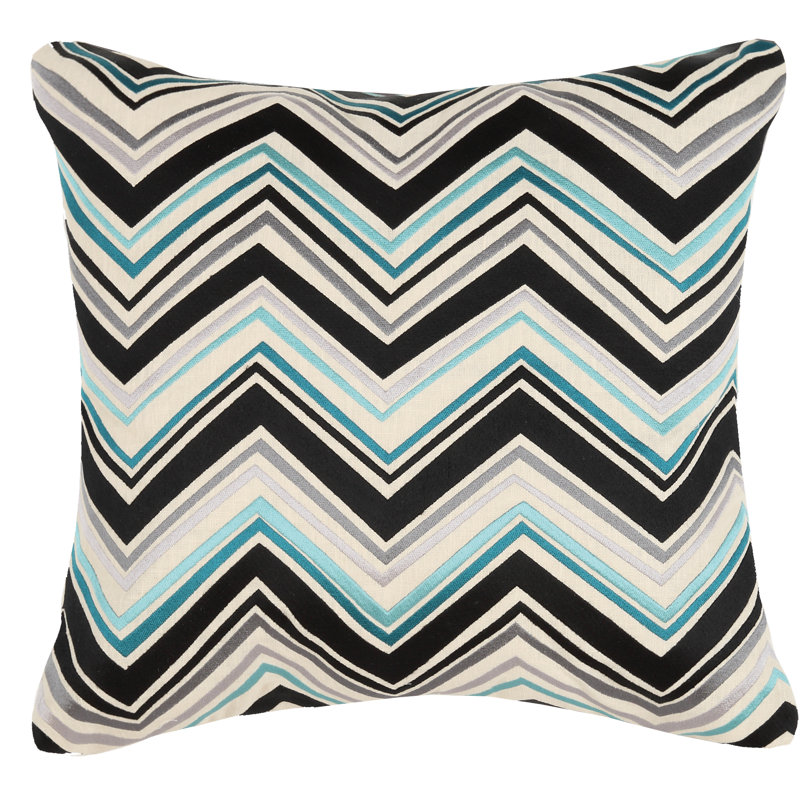 Coussin en lin lightning, Bleu