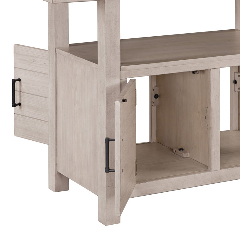 Harbor View Counter Height Farmhouse Dining Table with Storage