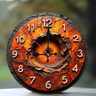 Horloge murale orange