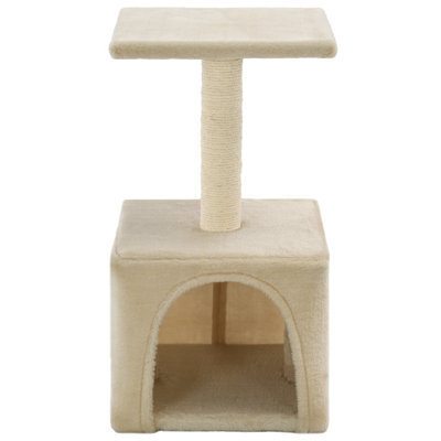 vidaXL Cat Tree Particle board frame, soft plush, sisal rope