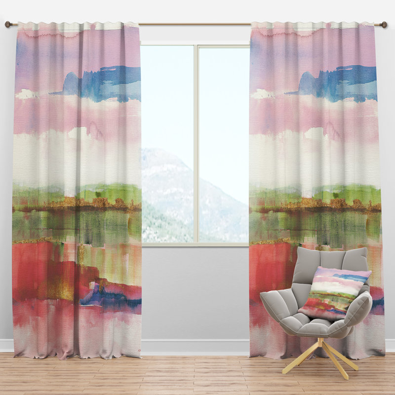 Rideau simple semi-transparent avec passe-tringle Shabby Elegance, l 52 po x L 120 po