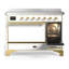 Majestic III Series 48 Inch Induction Range with 6 Induction Elements in Antique White (Chrome Trim)-1345769254-1345769248