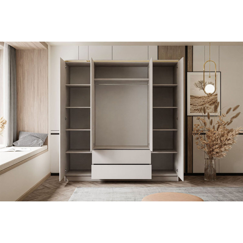 Queneisha Wardrobe 4D2SZ Kashmir with Drawers