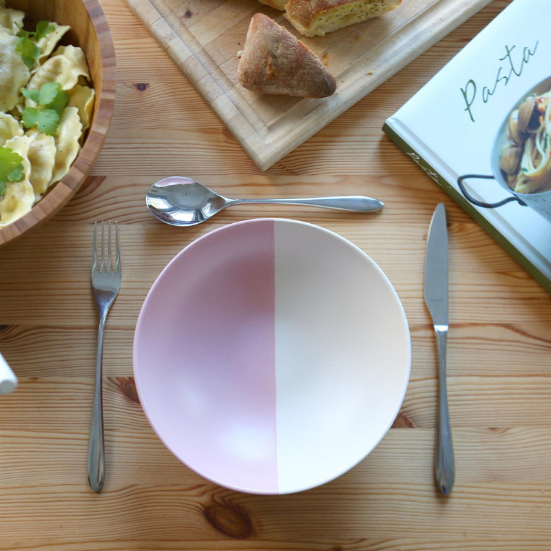 21ml Stoneware Pasta Bowl, Pink