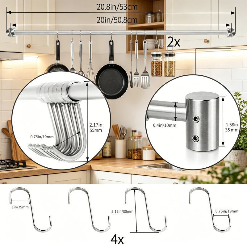 Porte-ustensiles de cuisine 20,9 po