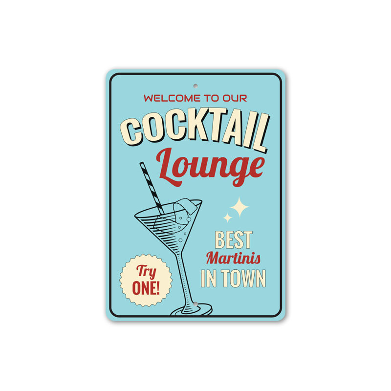 Plaque Martini, H 18 po x l 12 po x P 0,06 po