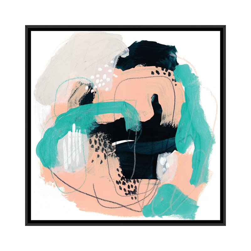 « torrent i », impression sur toile tendue, H 18 po x l 18 po x P 1,5 po, Toile avec cadre noir, Pas de tapis