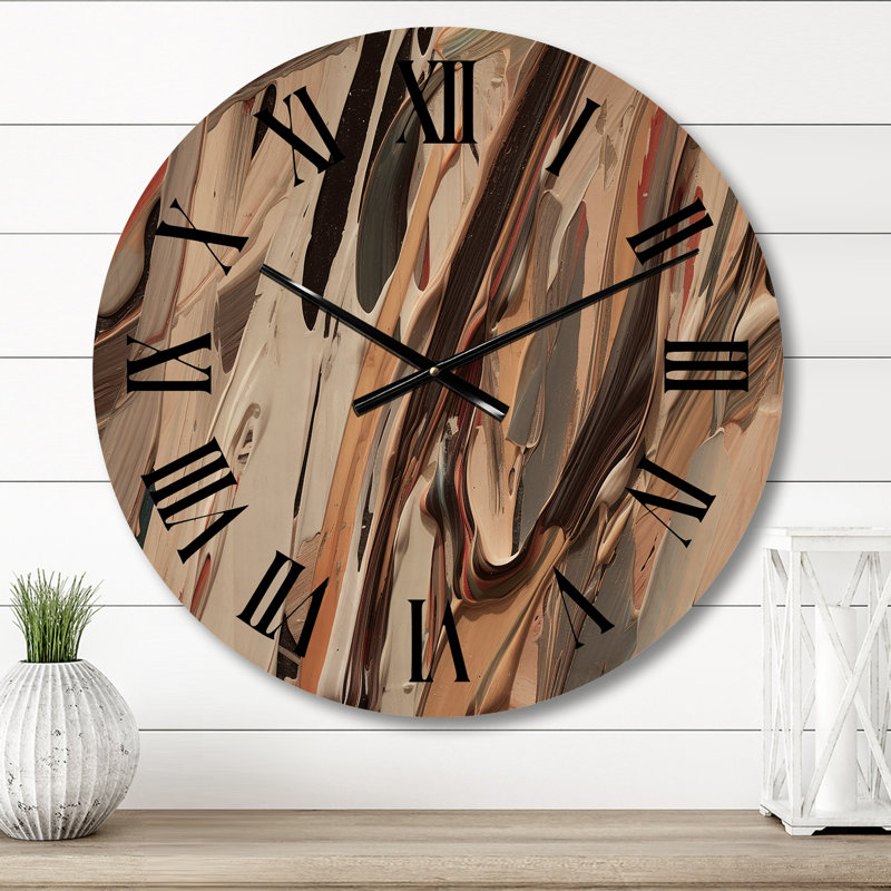Horloge murale en bois massif Alyis, Moyenne