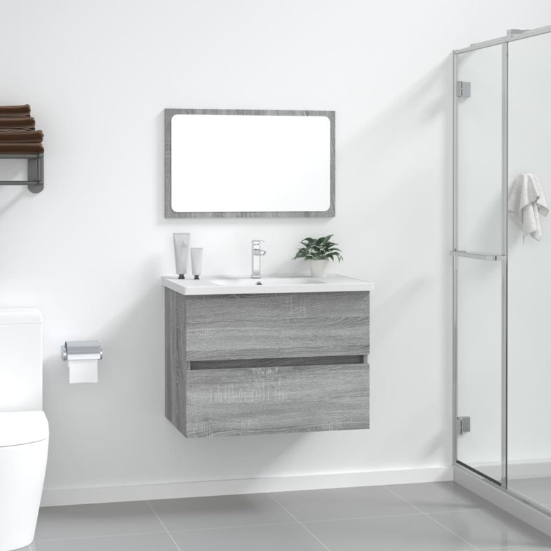 Adje Bathroom Cabinet, Grey Sonoma