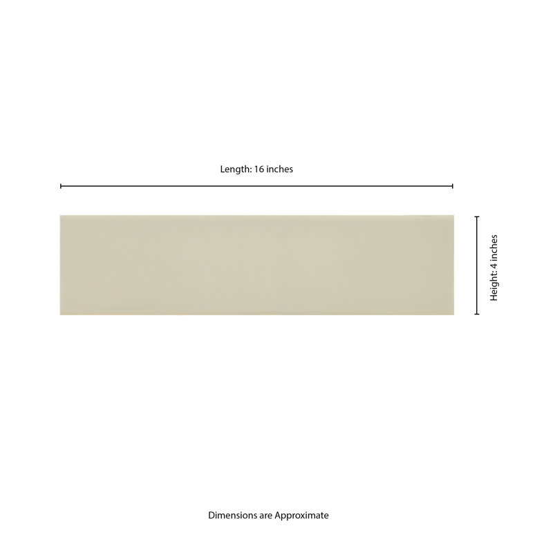Ryze 4 in. x 16 in. Matte Ceramic Subway Wall Tile, Grisa