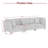3 - Piece Upholstered Beige Corduroy Modular Sectional with Pillow Back and Solid Wood Legs-1349261308