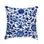 Ensemble de 4 housses de coussin bleu et blanc à motif géométrique, sans insertions