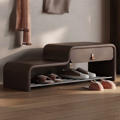 Banc à chaussures en cuir 47,2 po