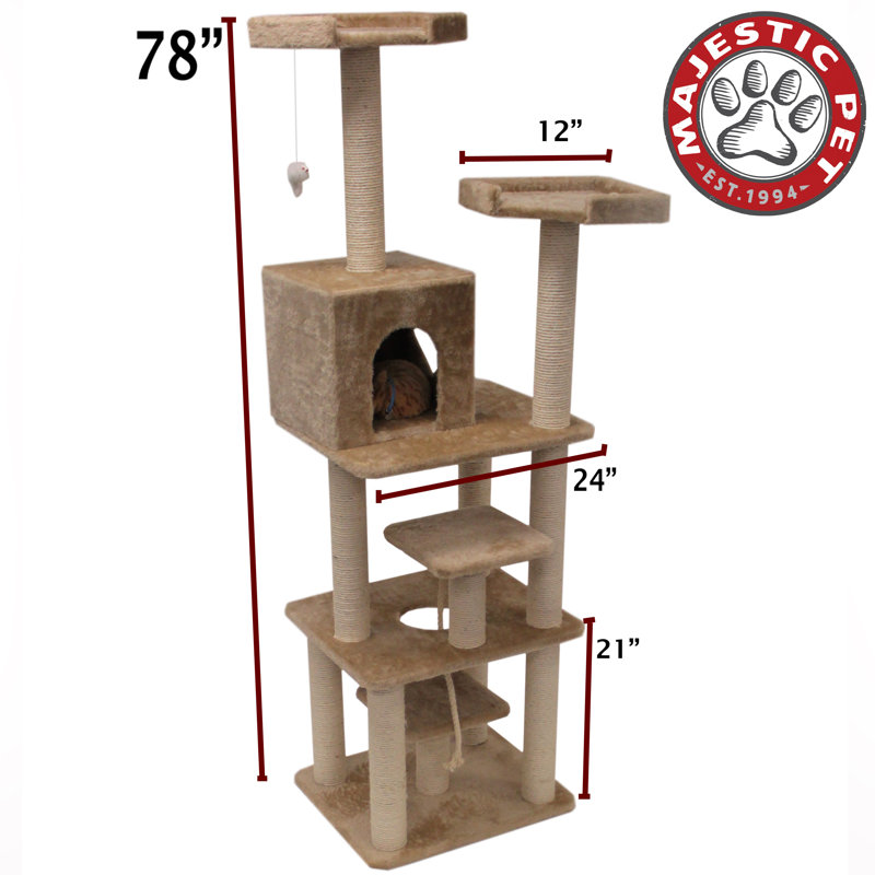 Arbre à chat ou condo 78 ", Brun clair