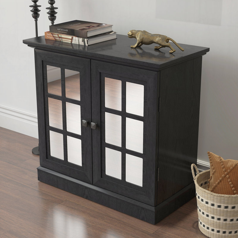 Armoire de rangement pour le salon, H 28,94 po x l 30,75 po x P 15,55 po, Black