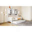 Lit de jour simple en bois avec lit gigogne simple, armoire et tablette tout-en-un-1021067397